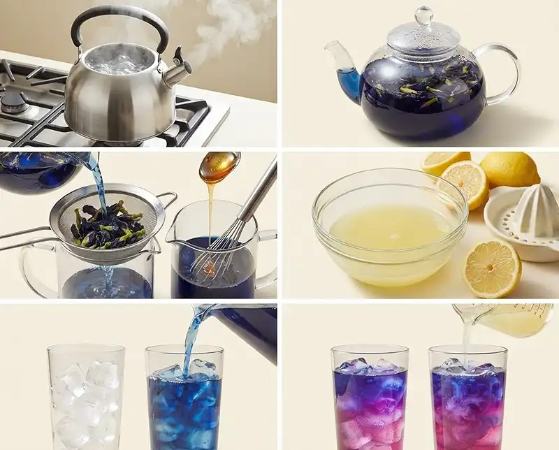 How to Make Butterfly Pea Flower Lemonade