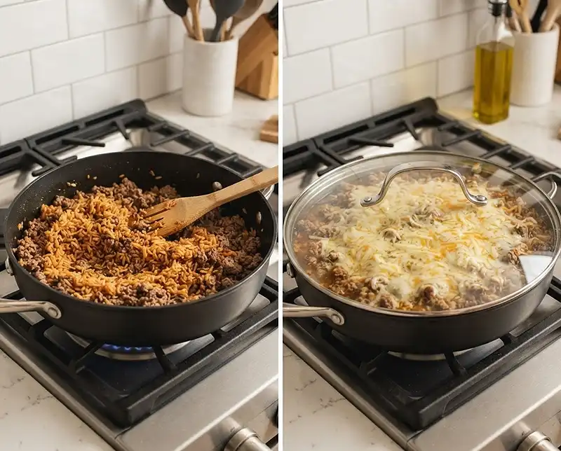 TikTok Swim Queso Beef and Rice 4 How to Make TikTok Swim Queso Beef and Rice