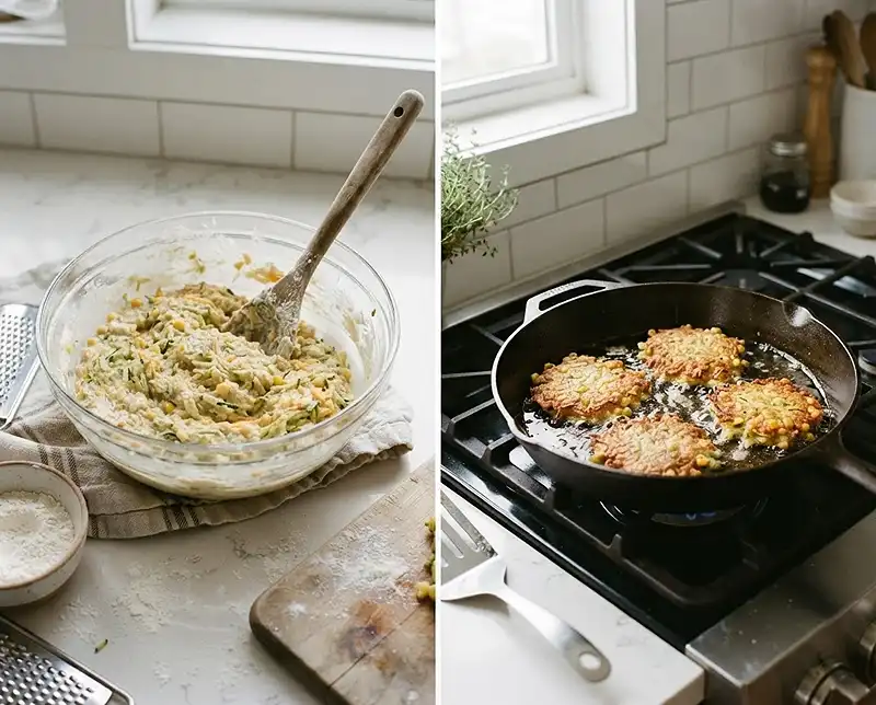 Zucchini Corn Fritters 4 How to Make Zucchini Corn Fritters