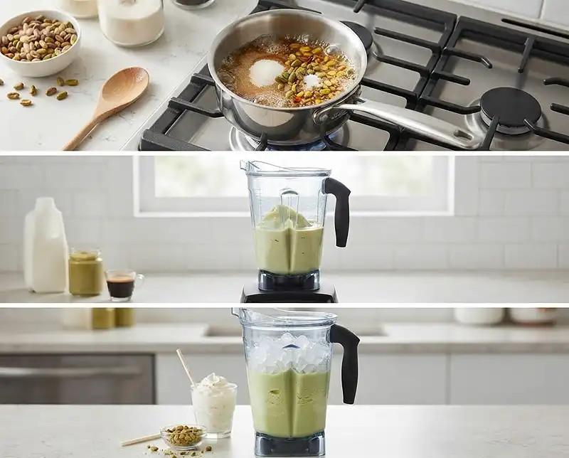 Frozen Pistachio Latte 4 How to Make frozen pistachio latte