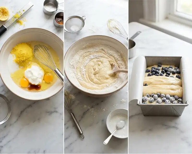 How to Make lemon blueberry loaf with greek yogurt​