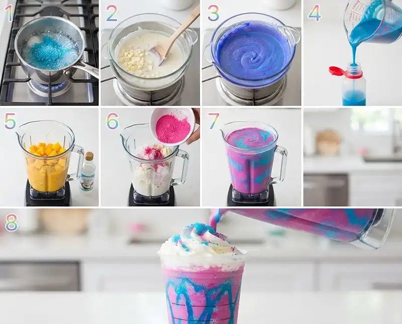 Starbucks Unicorn Frappuccino Recipe 4 How to Make unicorn frappuccino