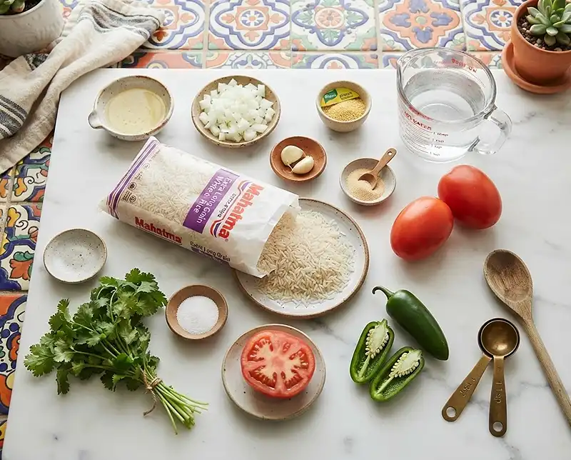 Mexican Red Rice Arroz Rojo recipe 3 Mexican Rice Ingredients
