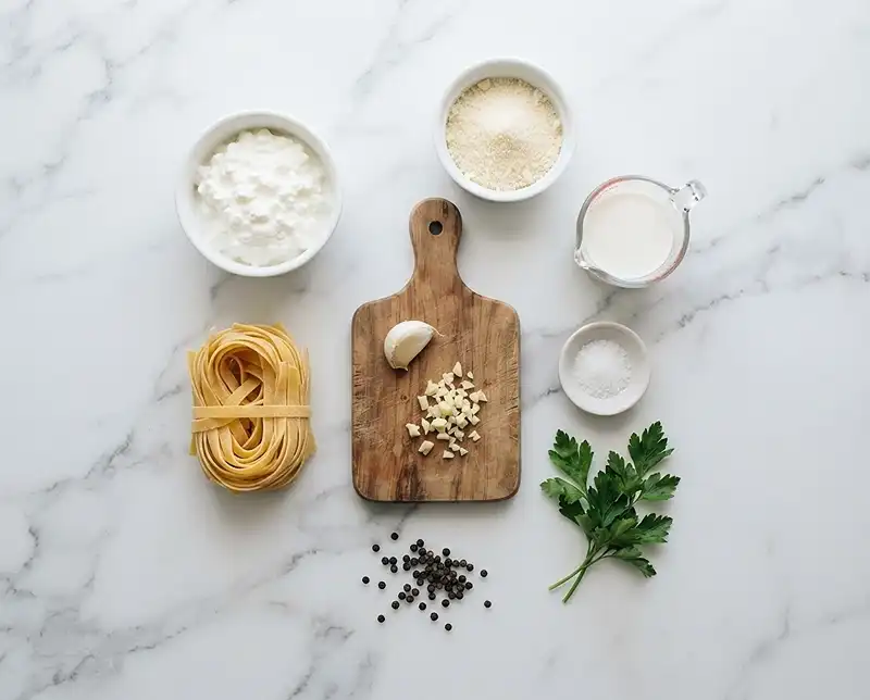 alfredo sauce made with cottage cheese recipe​ Ingredients