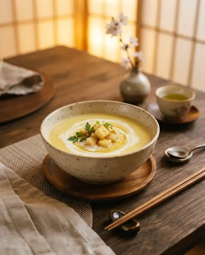 Japanese Corn Potage 5 corn soup japan