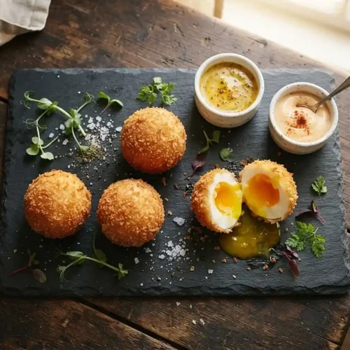 Fried Panko Crust On Egg Ball Bake 2 fried panko crust on egg ball bake