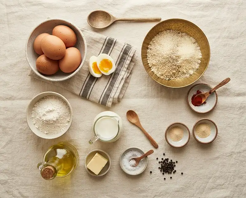 Fried Panko Crust On Egg Ball Bake 3 fried panko crust on egg ball bake Ingredients