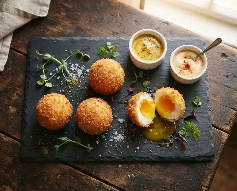 fried panko crust on egg ball bake​