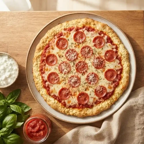 high protein cottage cheese pizza crust​
