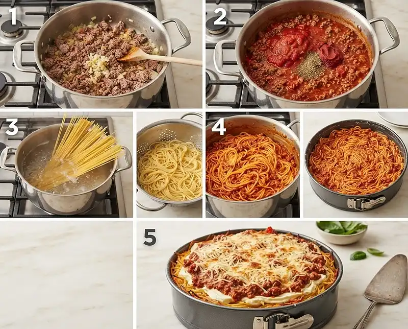 Spaghetti Pie 4 how to make spaghetti pie