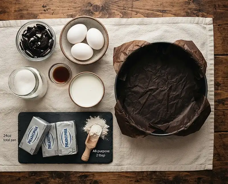 oreo basque cheesecake​ Ingredients
