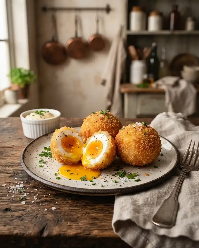 Fried Panko Crust On Egg Ball Bake 5 panko crusted fried soft boiled eggs