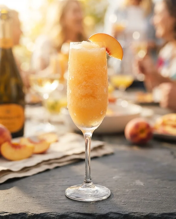 Frozen Peach Bellini Mocktail 5 peach bellini frozen