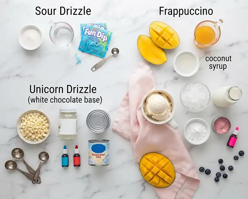 Starbucks Unicorn Frappuccino Recipe 3 starbucks unicorn frappuccino recipe ingredients