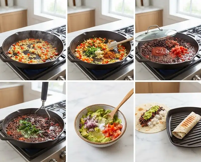 Vegetarian Black Bean Burrito Recipe 4 How to Make black bean burrito vegan recipe