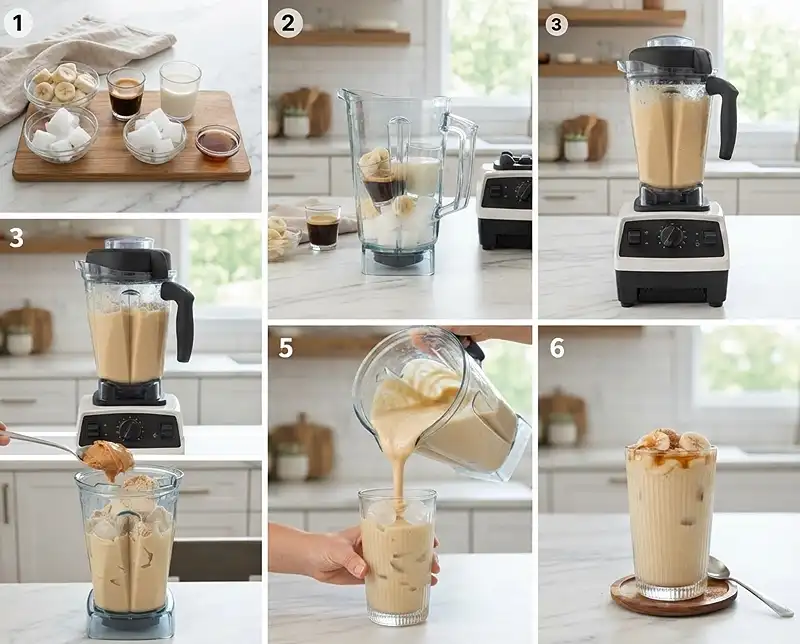Banana Coffee 4 How to make banan coffee step by step