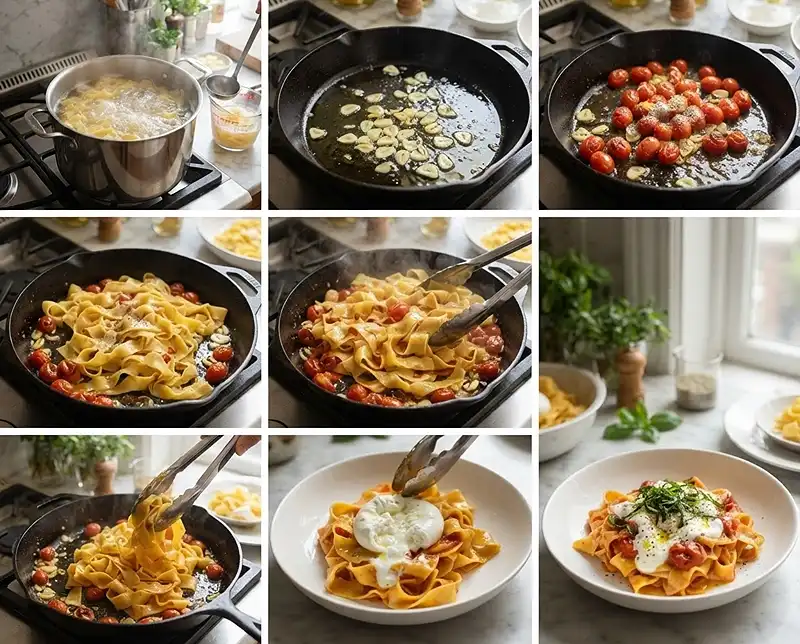 How to make pappardelle burrata pasta​