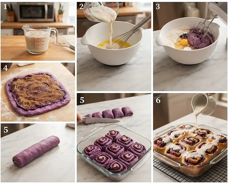 Ube Sweet Rolls 4 How to make ube sweet roll