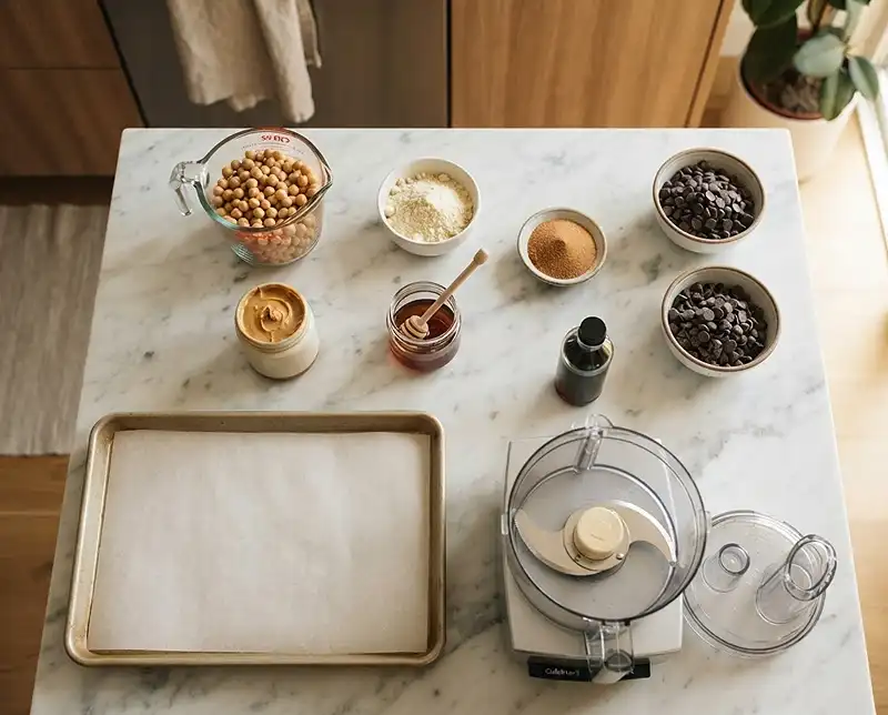 Ingredients for chickpea cookie dough bark recipe​