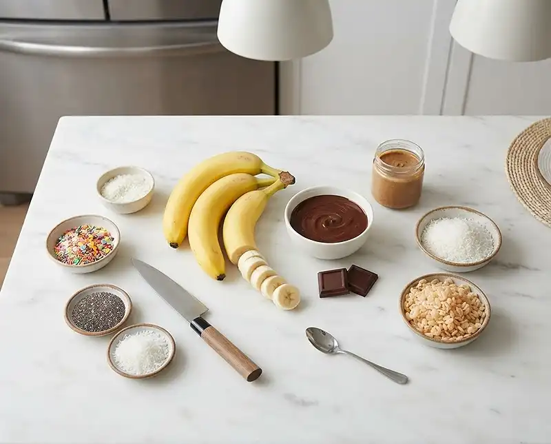 Ingredients for healthy banana sushi​