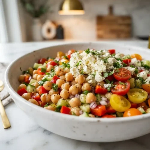 Mediterranean Salad with Chickpeas 2 Mediterranean Chickpea Salad