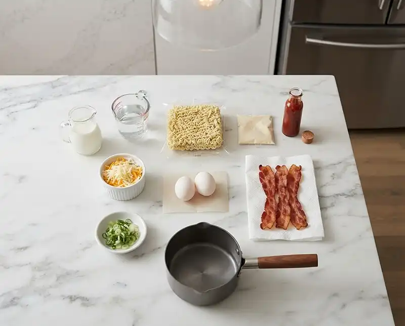 How to Cook Buldak Carbonara with Milk 3 Samyang Buldak Carbonara Noodles with Milk Ingredients