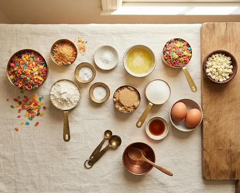 What you need for fruity pebbles cookies​