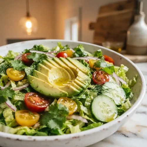 Avocado Romaine Salad 2 avocado romaine salad