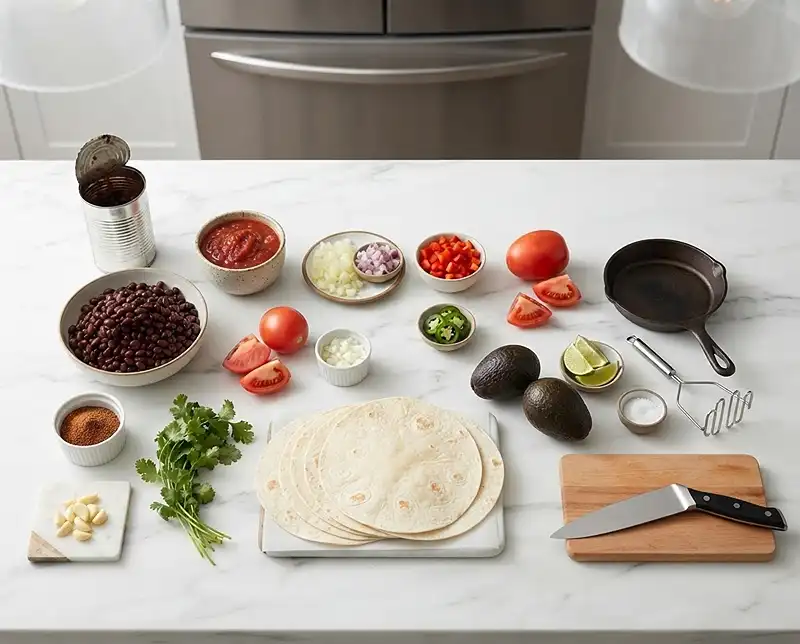 Vegetarian Black Bean Burrito Recipe 3 bean burrito recipe ingredients