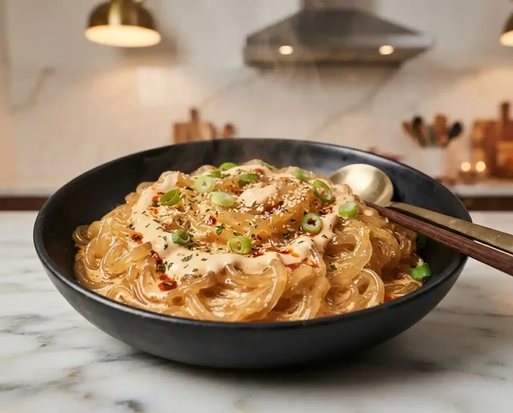 buldak carbonara glass noodles​
