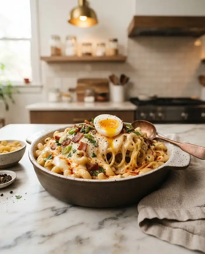 buldak carbonara mac and cheese​