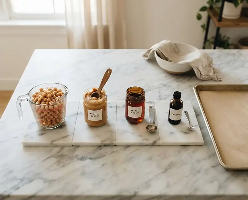 4 Ingredient Chickpea Cookies 3 chickpea chocolate chip cookie ingredients