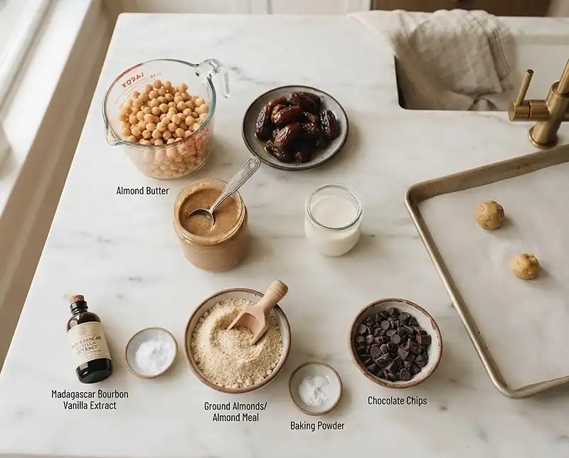 Vegan Chickpea Cookies Recipe 3 chickpea cookies Ingredients