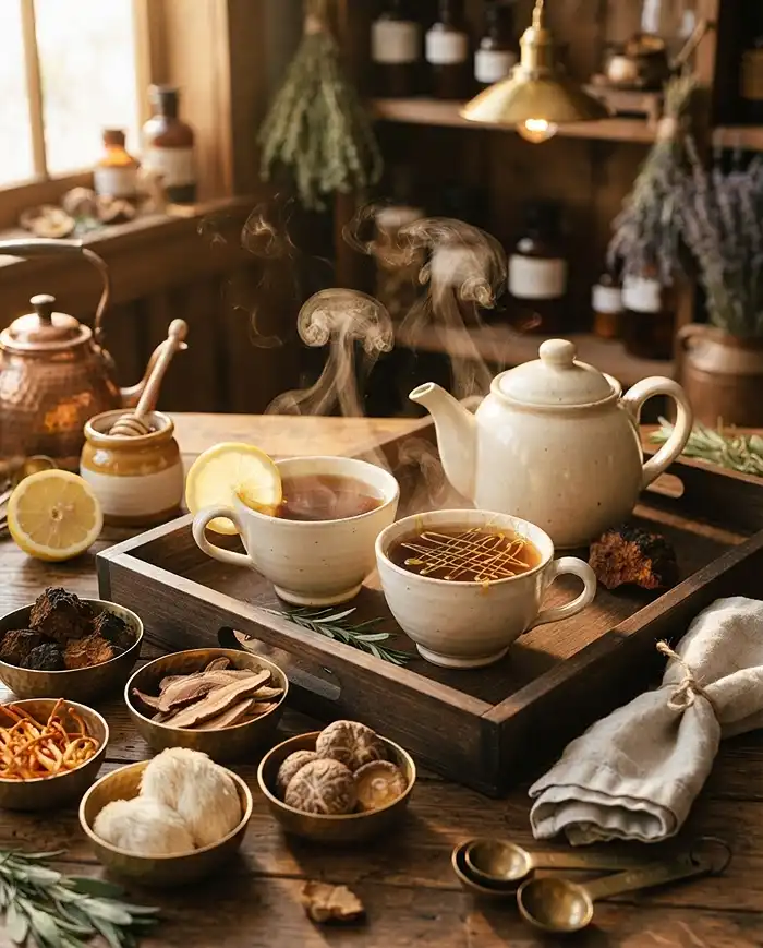 how to make mushroom tea at home