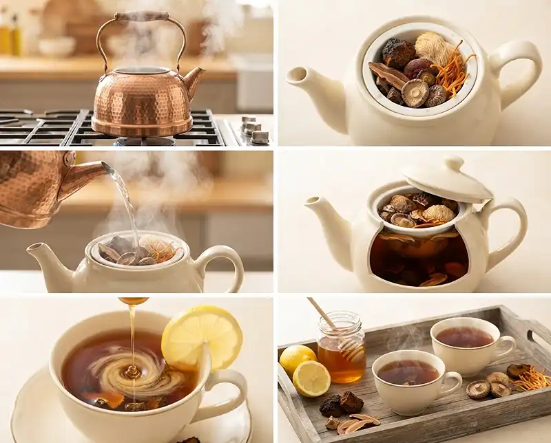 how to make mushroom tea