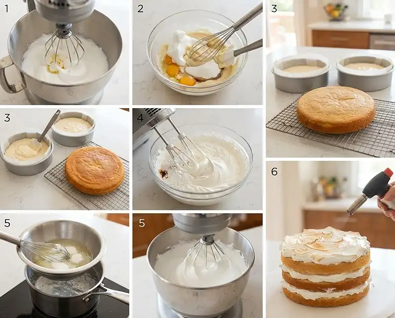 Vanilla Meringue Cake Recipe 4 how to make vanilla meringue cake recipe