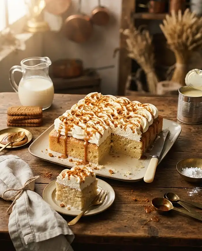 lotus milk cake, how to make