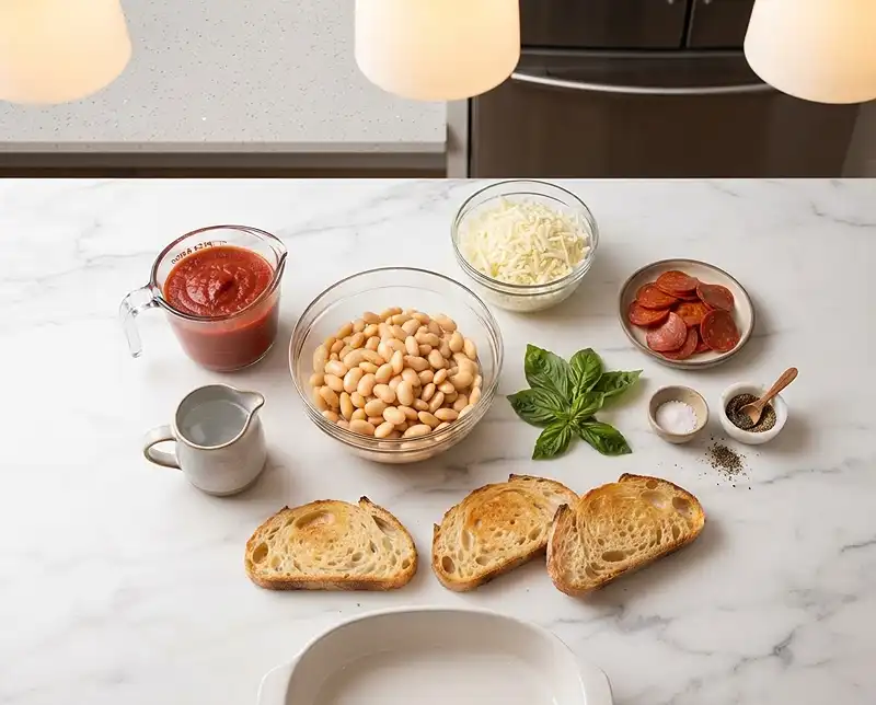 pizza baked butter beans​ ingredients