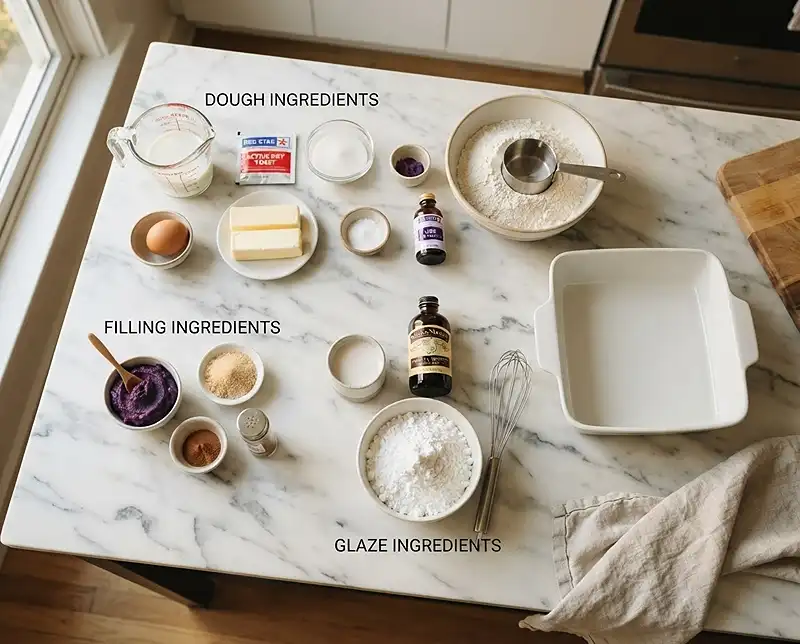 Ube Sweet Rolls 3 ube sweet rolls ingredients