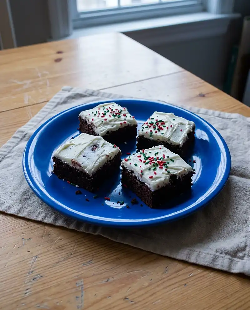 Frosted Christmas Brownies