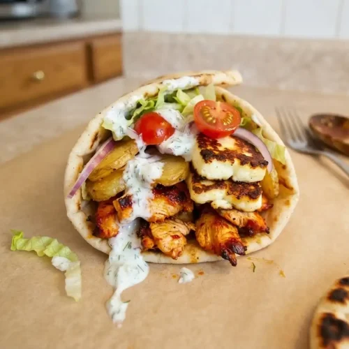Chicken Halloumi Gyros Recipe 2 Halloumi Gyros