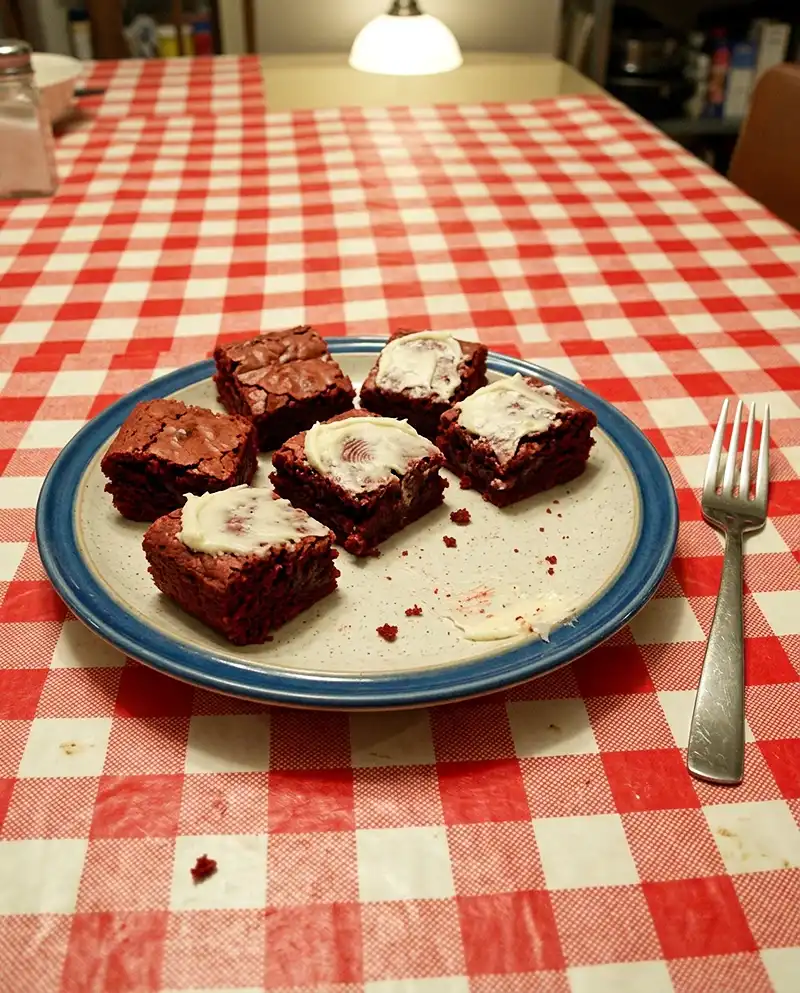 Homemade Red Velvet Brownie Bites