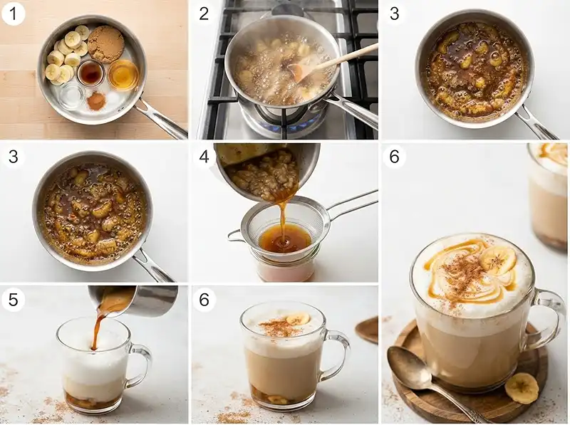 Banana Bread Latte 4 How to make banana bread latte
