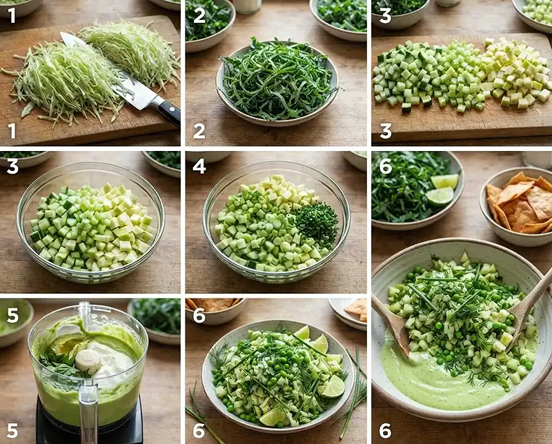 Green Goddess Scoopable Salad 4 How to make green goddess scoopable salad