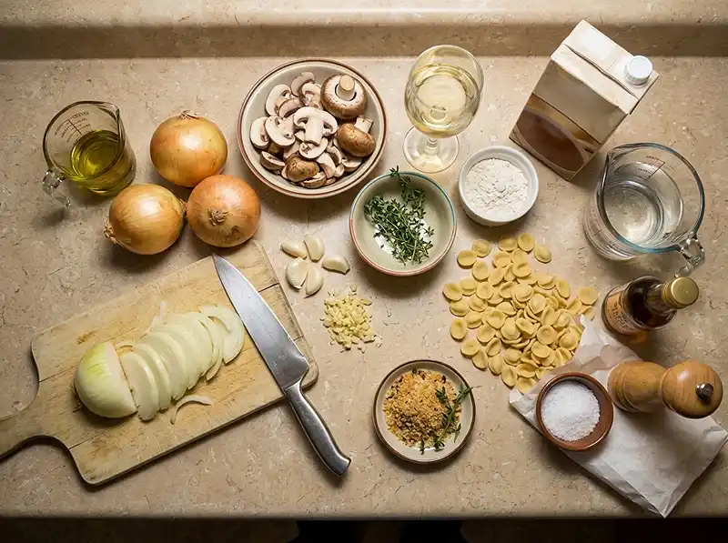 One-Pot French Onion Pasta 3 Ingredients to make one pot creamy french onion pasta