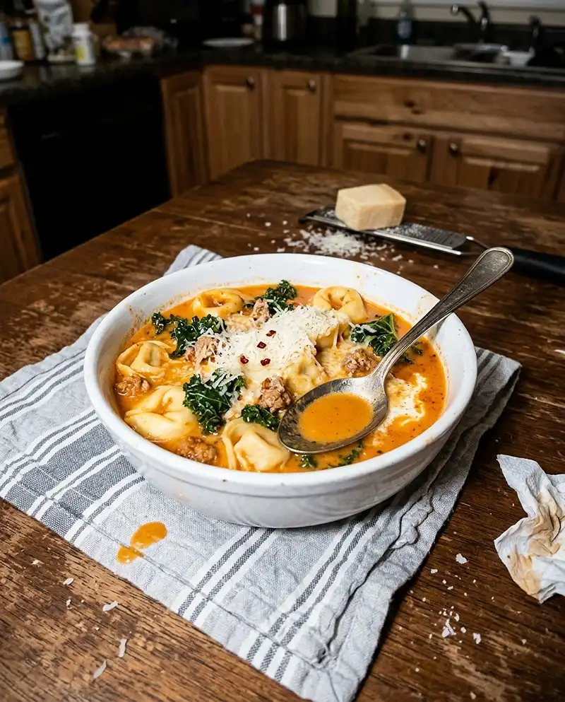 Creamy Sausage & Tuscan Kale Tortellini Soup 6 Italian soup recipe