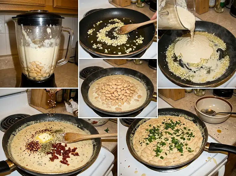 Make high-protein marry me butter beans​