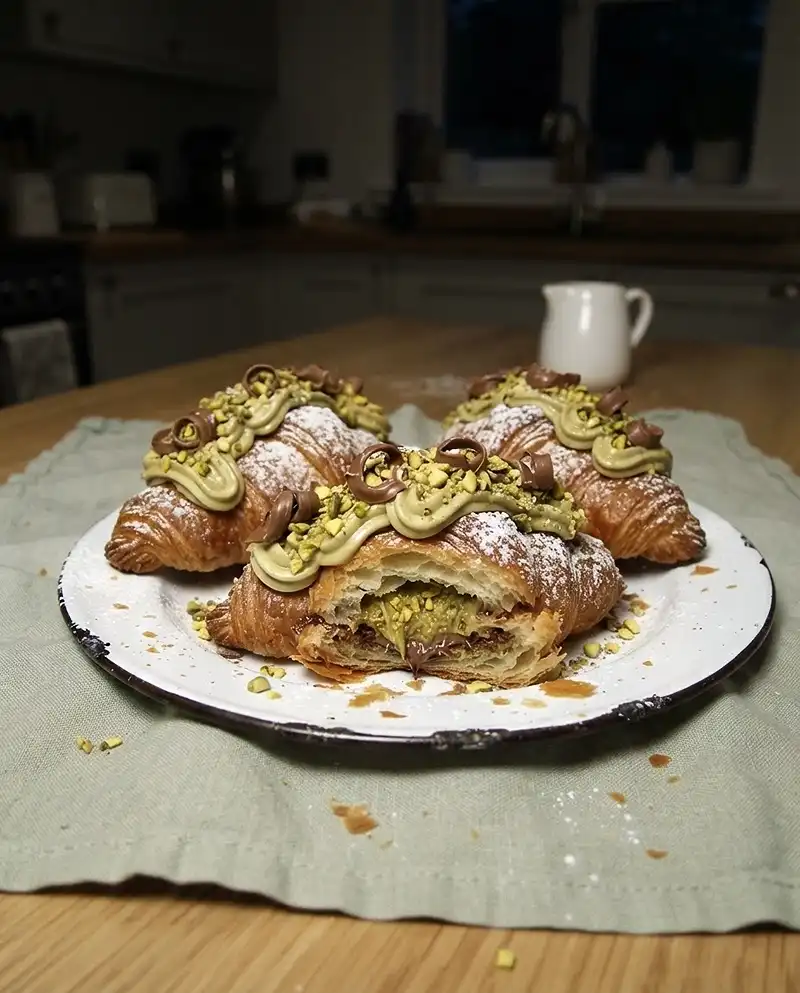Pistachio Cream Croissants 6 Pistachio Croissant Recipe with Pistachio Cream