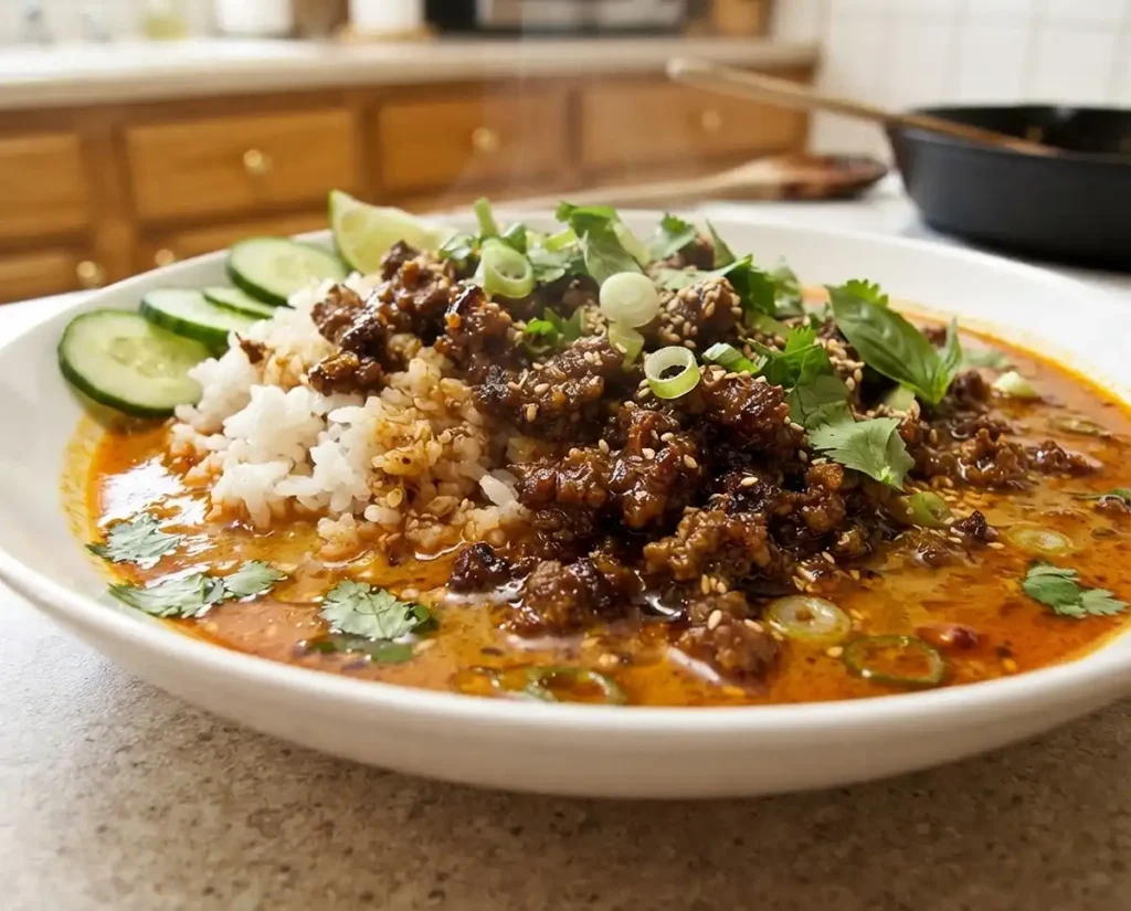 Red Curry Beef Broth Bowls