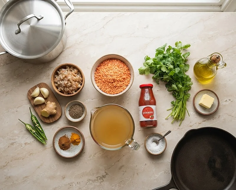 Split Red Lentils Dhal 3 Red Split Lentils Recipe Ingredients